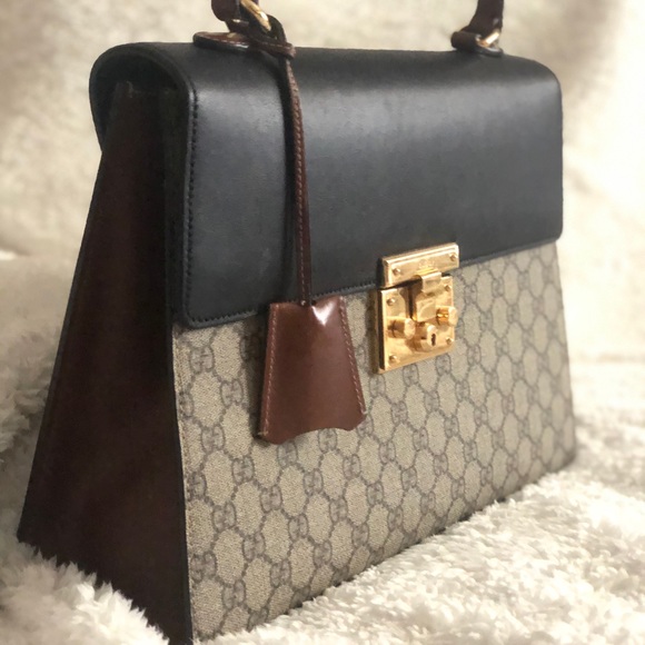 Gucci Bags Preowned Gucci Padlock Gg Supreme Top Handle Bag Poshmark